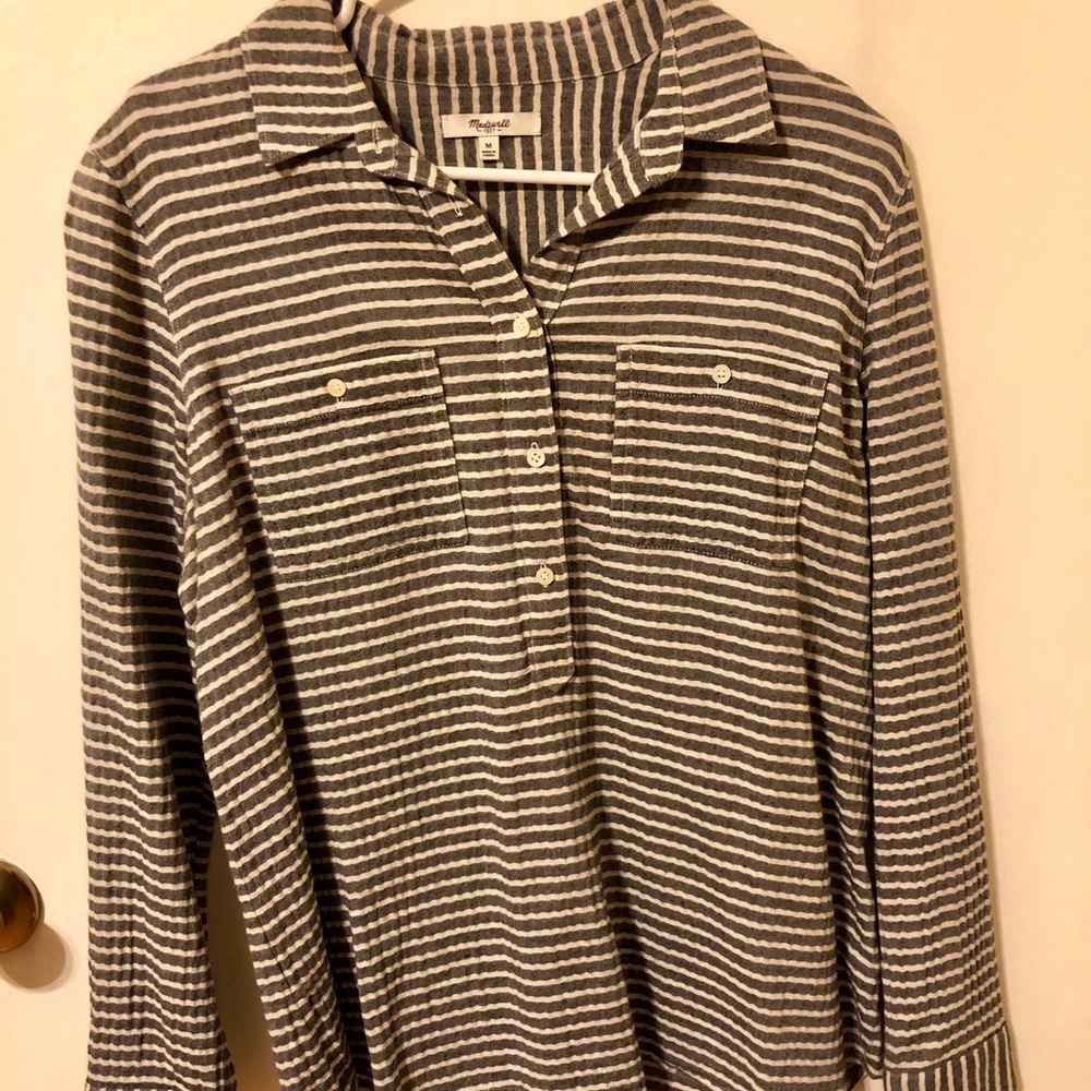 Madewell Striped Pullover Shirt - Picture 1 of 2